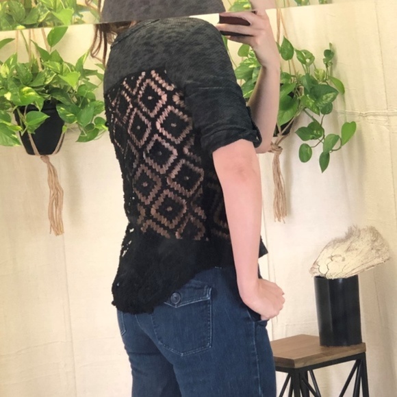 Xhilaration Tops - 5 or $25 Xhilaration black crocheted lace back top